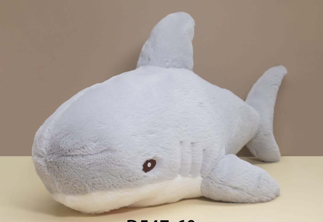 灰色鲨鱼抱枕 — LovelyJoy custom plush toy
