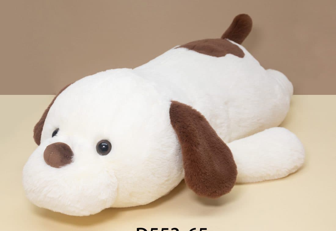 奶白斑点小狗抱枕 — LovelyJoy custom plush toy
