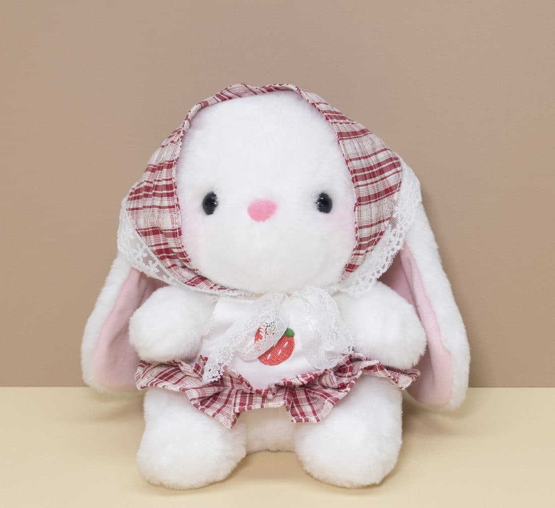 格纹帽兜兔 — LovelyJoy custom plush toy