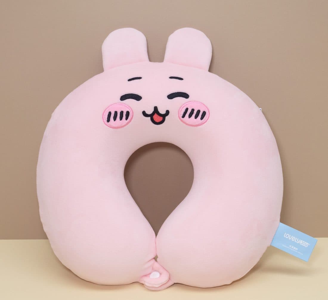 粉兔U形枕 — LovelyJoy custom plush toy
