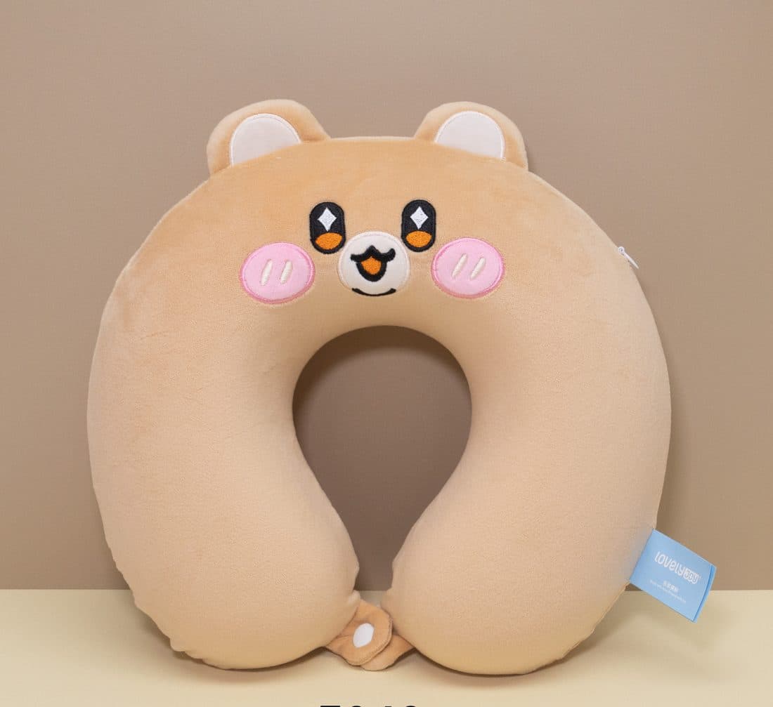 焦糖熊U型枕 — LovelyJoy custom plush toy