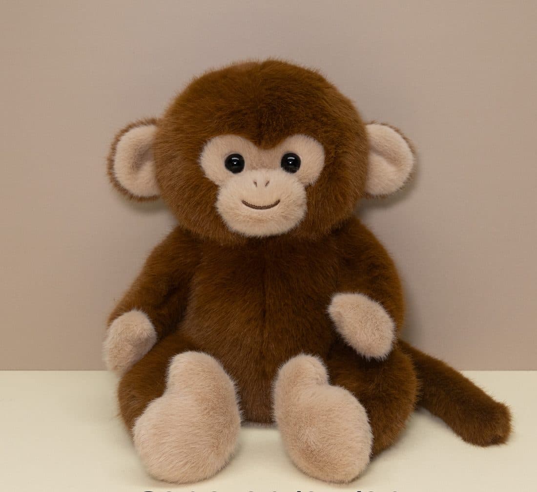 坐姿棕色小猴 — LovelyJoy custom plush toy