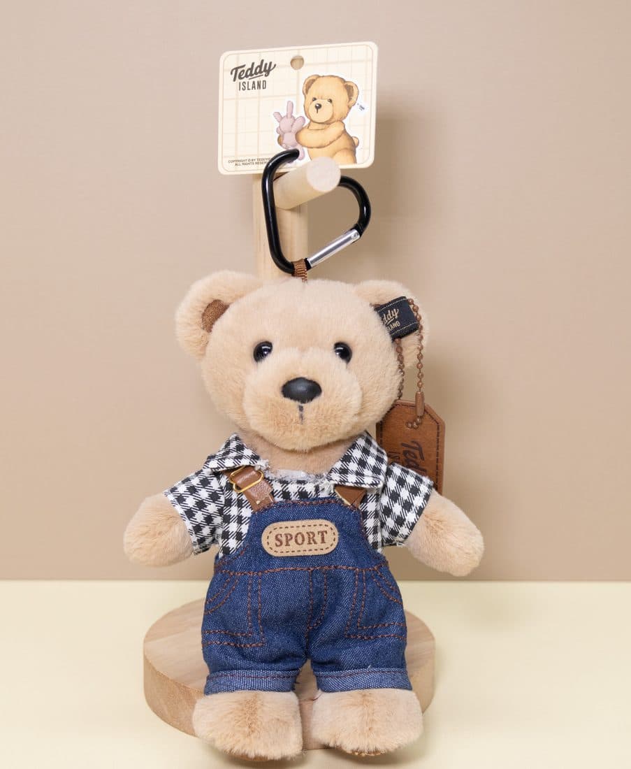 Teddy Island 牛仔背带小熊挂件 — LovelyJoy custom plush toy