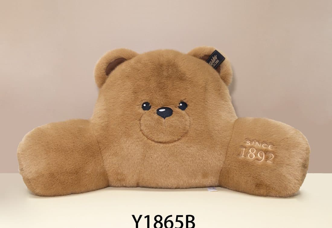 Teddy Island 棕色小熊靠垫 — LovelyJoy custom plush toy