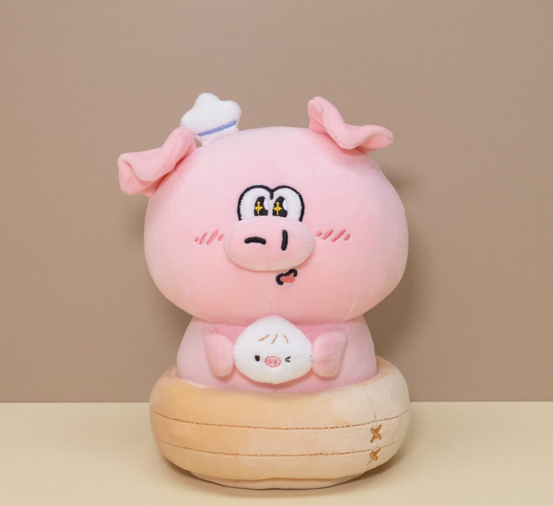 厨师猪小笼包公仔 — LovelyJoy custom plush toy